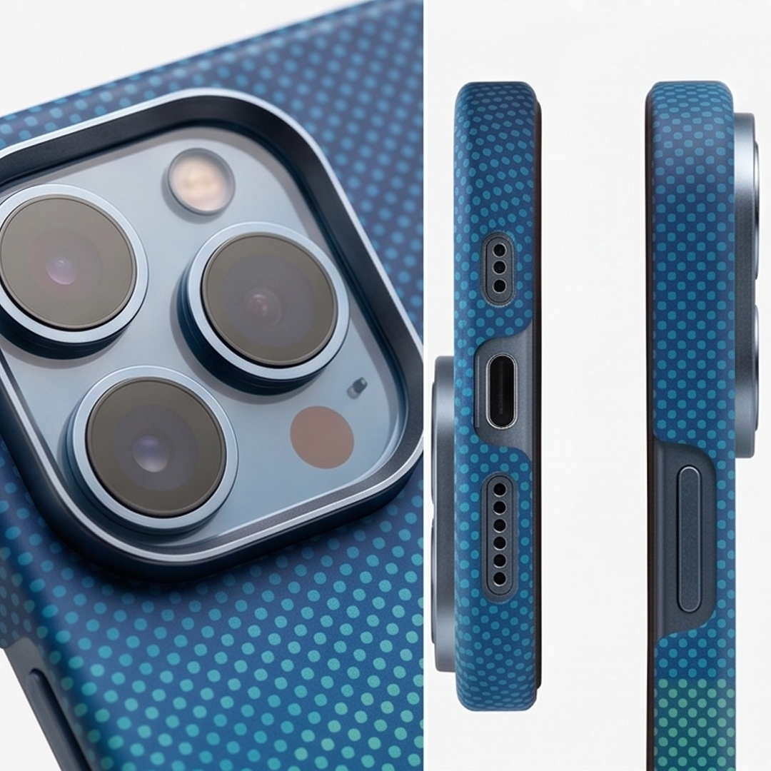 Blue Wavy Mountain Carbon Case